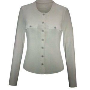 CAbi Fencing Button Front Cardigan